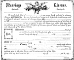 A marriage license from the late 19th century.