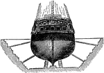 This ClipArt gallery includes 7 illustrations of the construction or repair of water vessels.