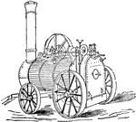 A portable, external, combustion heat engine that converts steam in to mechanical work.