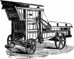 A machine invented by Andrew Meikle to seperate grain from stalks and husks.