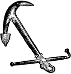 "The Admiralty anchor differs only from the ordinary anchor in having a nut, a, worked on the square, so that a wooden stock may be fitted temporarily if the iron stock is damaged, and that its proportions and form have been carefully considered and definately fixed." &mdash; Encyclopedia Britanica, 1893