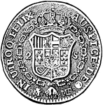 The back of a common coin of spain.