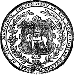 The seal representing Bolton or Bolton le Moors, a municipal and parliamentary borough of England.
