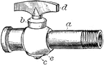 A valve in which a plug with a transverse hole in it fitting into a hollow pipe.