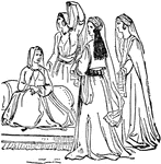 "Indoor costume of modern Syrian Women." &mdash; Encyclopedia Britannica, 1893