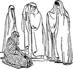 "Outdoor costume of modern Syrian Women." &mdash; Encyclopedia Britannica, 1893
