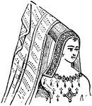 "Steeple Head-dress. From Viollet-le-Duc." &mdash; Encyclopedia Britannica, 1893