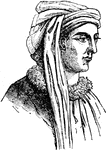 "The strange male head-gear of the French. It shows the upper part of the scarf when hanging down, and often was treated as a hood for occasional use only." — Encyclopedia Britannica, 1893