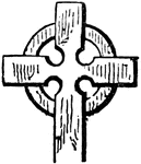 A cross with a circular disk placed on it, as at Iona.