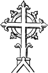 A ornamental finial cross.