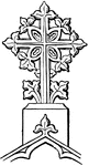A ornamental finial cross.