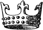 "Henry I enriched the plain circlet with gems, and on his great seal the trefoils of his fathers crown assume a form resembling that of fleurs-de-lys." &mdash; Encyclopedia Britannica, 1893