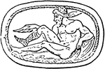 "Philoctetes wounded in the foot: on a scarab in sardonyx." &mdash Encyclopedia Britannica, 1893