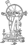 "An altazimuth theodolite of an improved pattern now used on the Ordnance Survey. The horizontal circle of 14 inches diameter is read by three micrometer microscopes; the vertical circle has a diameter of 12 inches, and is read by two microscopes." &mdash; Encyclopedia Britannica, 1893
