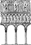 "Arches of S. Apollinare Nuovo, Ravenna." &mdash; Encyclopediia Britannica, 1910