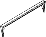 An iron bar with ends bent over and pointed, for securing logs together in a raft. The points are driven respectively into adjacent or juxtaposed logs, which are thus bonded to each other.
