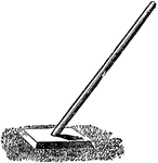 An implement used to beat down newly laid turf.