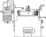 A tank or boiler for rendering lard or oil from fat.