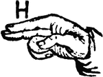 One-handed Sign for H.