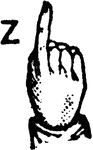 One-handed Sign for Z.