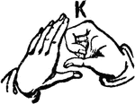 Two-handed Sign for K.
