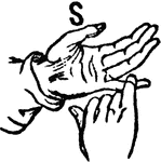 Two-handed Sign for S.