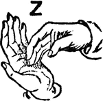 Two-handed Sign for Z.