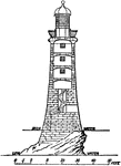 "Section of Eddystone Light-house." &mdash; Chambers' Encyclopedia, 1875