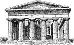 "Temple of Poseidon at Paestum." &mdash; The Encyclopedia Britannica, 1910