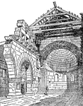 "Interior of the church of Kalb-Lauzeh." — The Encyclopedia Britannica, 1910