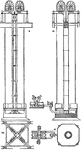 "Gjers's Furnace Hoist. I. Section. II. Elevation. III. and IV. Plans." &mdash; The Encyclopedia Britannica, 1893