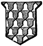 Vair is one of the furs in heraldry composed of several silver and blue pieces representing little shields.