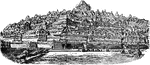"General View of Bara-Budur." &mdash; The Encyclopedia Britannica, 1893