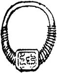 "A signet ring has a square revolving bezel on which are four serpents interlaced." &mdash;The Encyclopedia Britannica, 1910