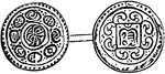 "Gorkha deoasea coinage; rubbing from coin in British Museum." &mdash;The Encyclopedia Britannica, 1910