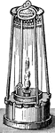 A type of safety lamp used for coal miners. Protected against coal dust, methane and natural gas.