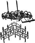 Spring-tooth harrows, for working hard or medium-hard lands, and to follow the disc or Acme.