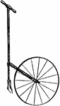 A single-blade wheel-hoe.