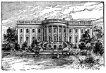 White House in Washington, D.C., early 1900s view