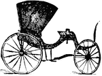 A Cabriolet is a one-horse pleasure carriage with a calash top, a covering for the legs, and seats for 2.