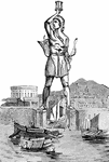 Colossus at Rhodes, one of the Seven Wonders of the World