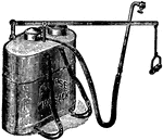 A portable barrel outfit, called an Eclipse knapsack used to spray insecticide