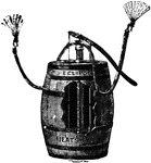 A barrel outfit, called an Eclipse barrel used to spray insecticide