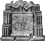 A book-plate of William Hewer in 1699