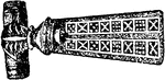 Fibula with niello work, 3rd century A.D.