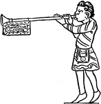 A type of straight Medieval trumpet usually made of metal.