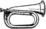 Modern service bugle from the British Army