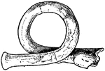 Terra cotta model of Roman bugle, 4th century