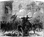 American soldiers fighting in Monterey, Mexico.