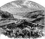 The town of Harper's Ferry, where an important Civil War battle was fought in 1862.